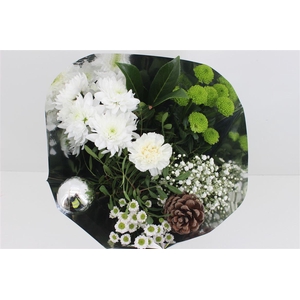 Boeket 9-10 Tak Kerst Wit