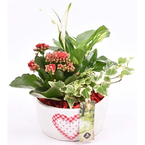 Keramiek schaal met hart 16cm