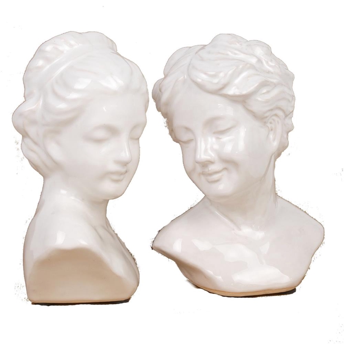 <h4>Bust Concr. S/2 H21cm White</h4>