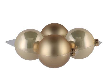 <h4>Glass Ball Combi Champagne 100mm P/4</h4>