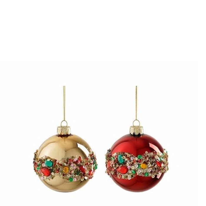 <h4>Kerstbal Bal glas 80mm glitter</h4>