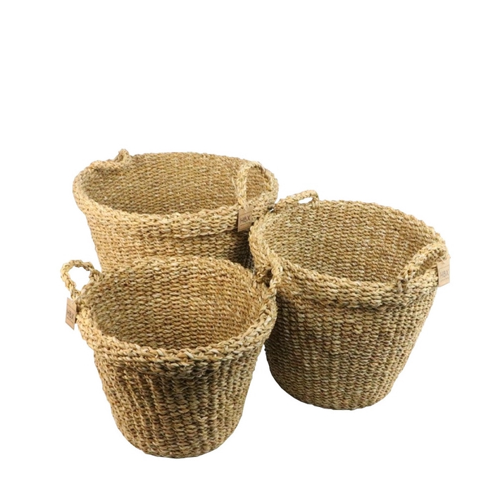 <h4>Basket sets Manatee Grass S/3 d50*40cm</h4>