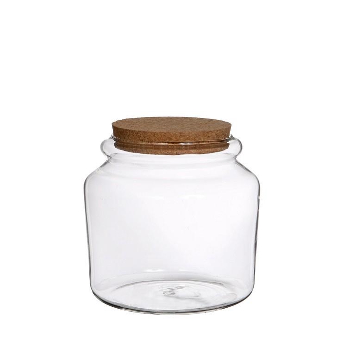 <h4>Glas Pot+kurk d15*14cm</h4>