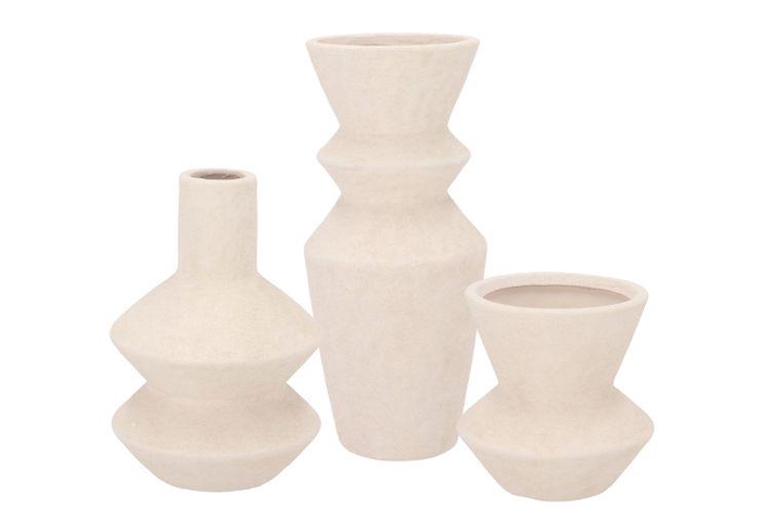 Lisboa White Vase Bubble S/3 11x11/11x16/10x24