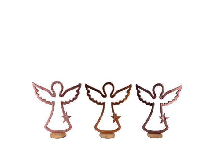 <h4>Cosmo Copper Mix Angel On Foot Ass 15x6x18cm</h4>