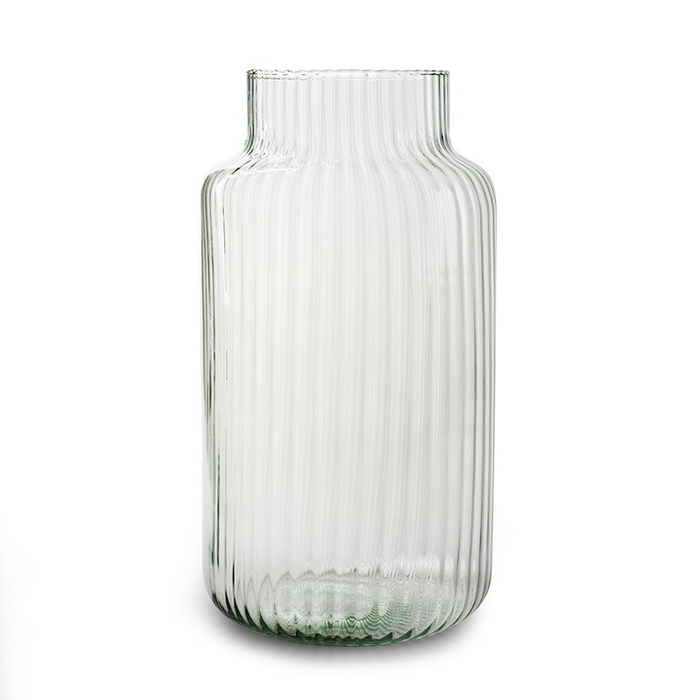 <h4>Glas Eco vaas Gigi rib d13/19*35cm</h4>