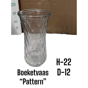 Glazen Boeketvaas H22 D12