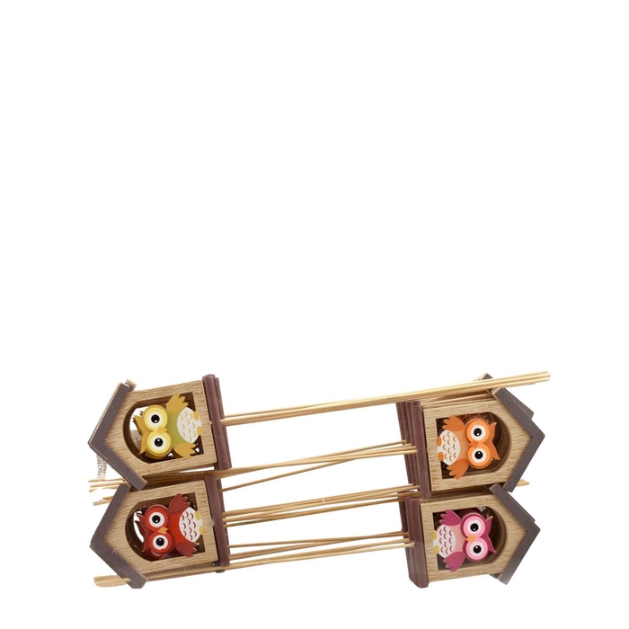 Bijsteker 20cm Uil+huis 7.5cm