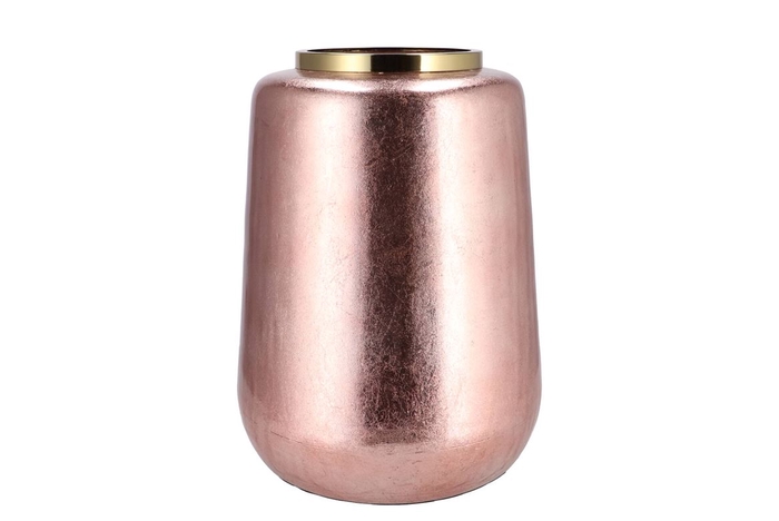 Julie Jolly Rose Vase Cilinder Iron 33x32x40cm