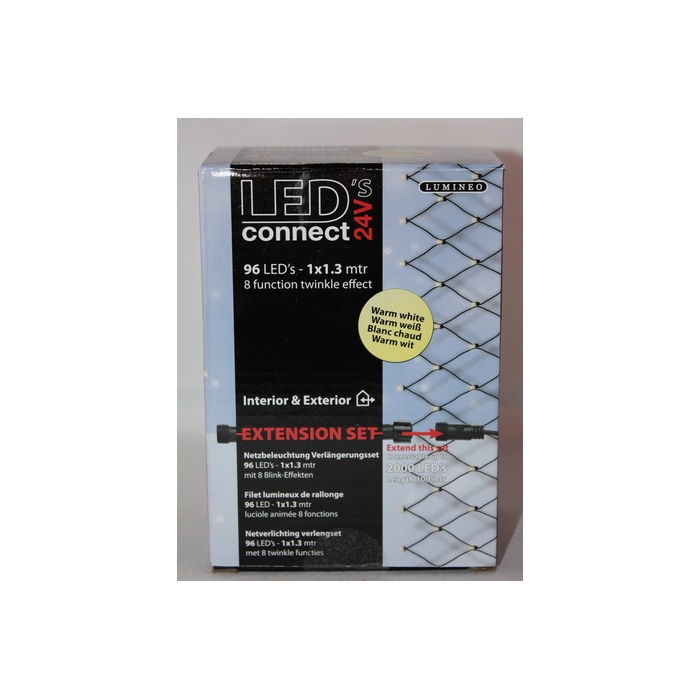 <h4>LED CONNECT 24V NETVERL BUI BLACK SNOER - 96LAMPJES WARMWIT</h4>