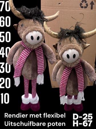 <h4>Rendier Brown Met Sjaal Met Uitschuifbare Poten</h4>