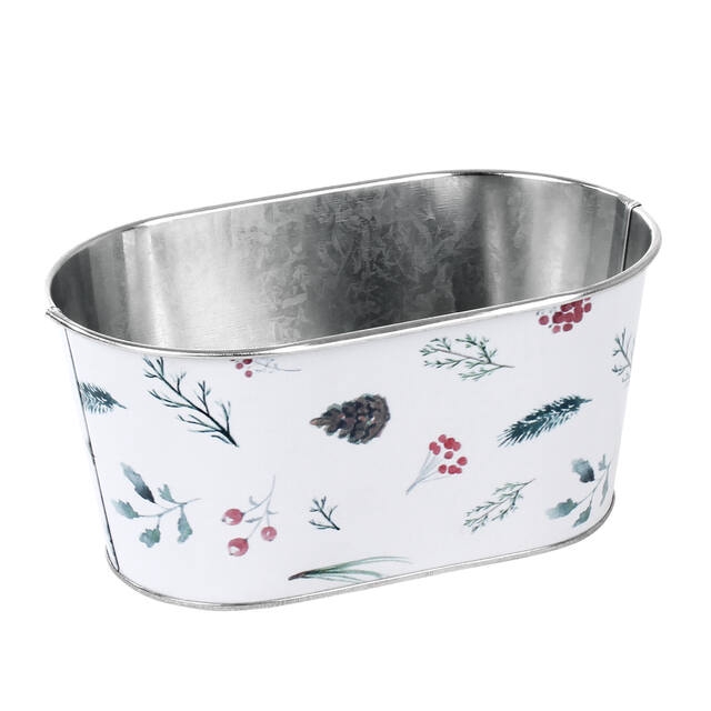<h4>Bowl Nature zinc 20x11xH9cm white</h4>