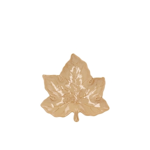 Leaf Maple Plate Warm Sand 11x11x3cm Nm