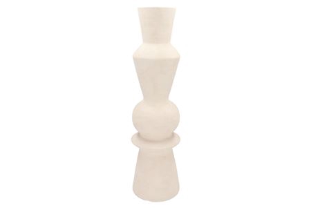 <h4>Lisboa White Vase Curves 20x20x72cm</h4>