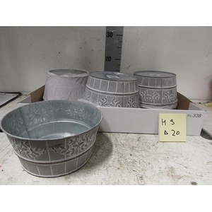 DECO - ZINKEN BAKJES ø20CM