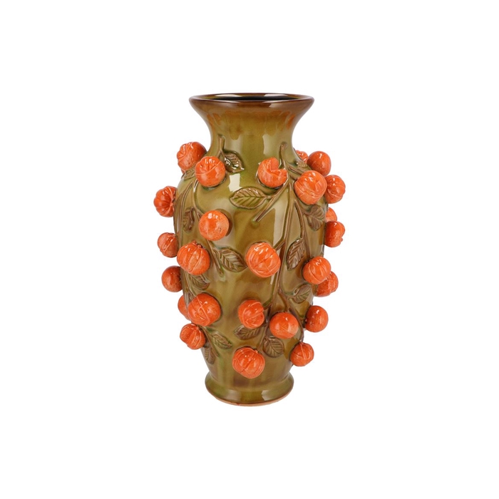 <h4>Fruit Mandarin Green Vase 24x38cm</h4>