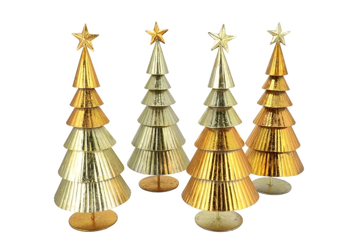 <h4>Glam Majestic Green Mix Xmas Tree Iron Ass 16x16x40cm</h4>