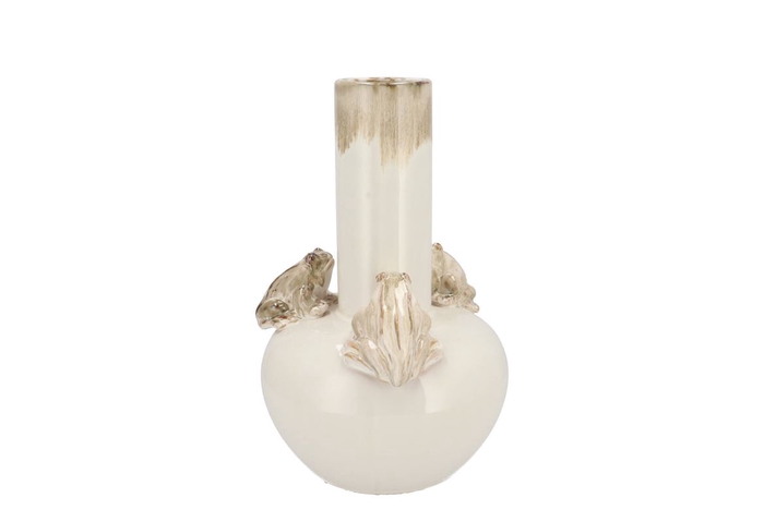 <h4>Frog White Vase Tube 20x20x28cm</h4>