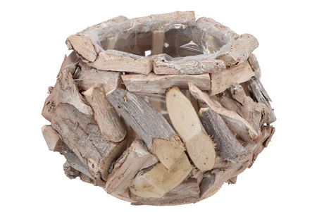 <h4>Nature Driftwood Pot Whitewash 25x16cm</h4>