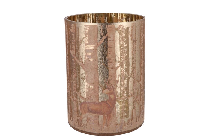 <h4>Ruby Gold T-light Deer 18x24cm Nm</h4>