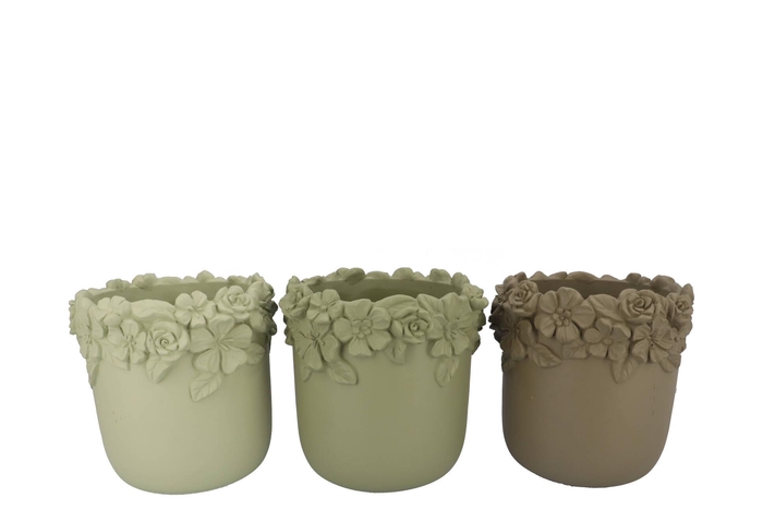 Gigi Summer Green Mix Flower Pot Ass 27x27x25m Nm