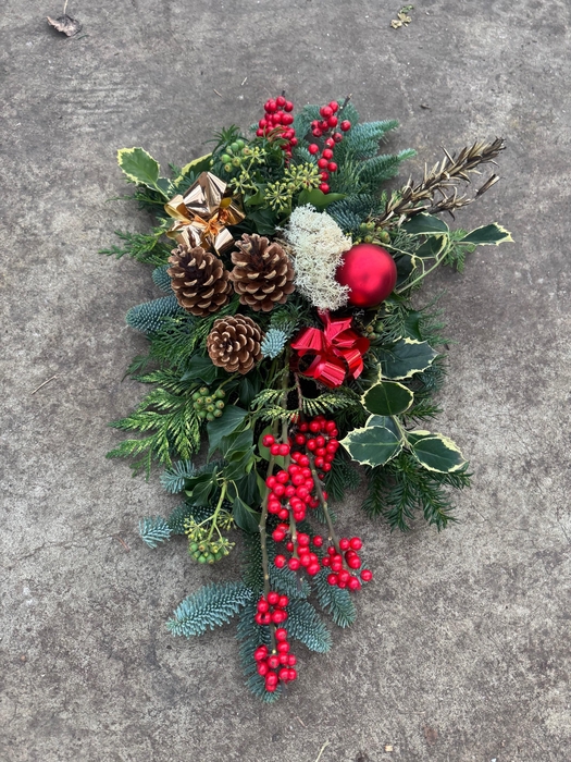 <h4>Natuur tak Rode bal/strik/hulst 60/40</h4>