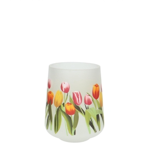 Theelichth. Tulips d10*13cm