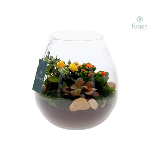 Green Bottle Abby Large met arrangement