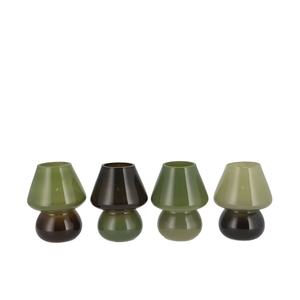 Bicolore Summer Green Mix Led Mushroom Ass 12x15cm