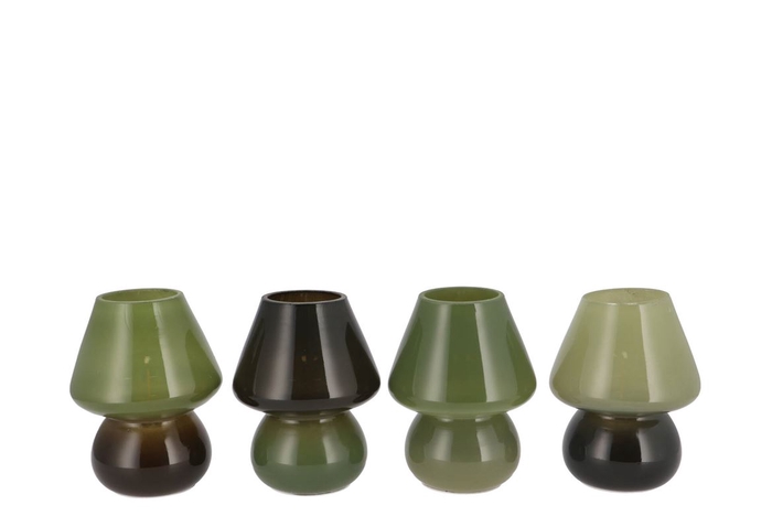 Bicolore Summer Green Mix Led Mushroom Ass 12x15cm