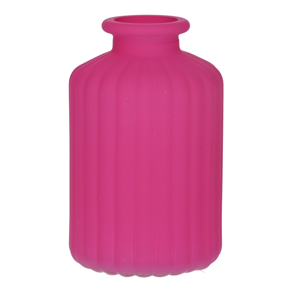 <h4>Bottle Caro lines d3.5\\6.2xh10 fuchsia matt</h4>