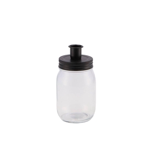 Candle Jar Black 8x13cm