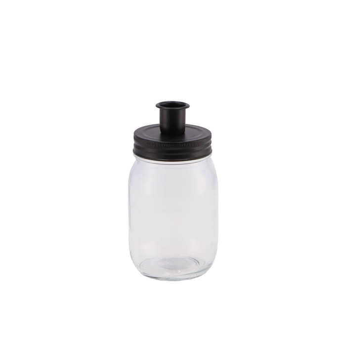 <h4>Candle Jar Black 8x13cm</h4>