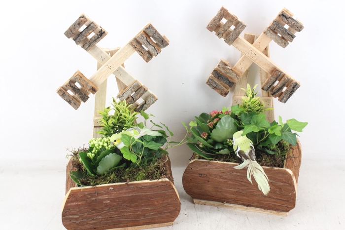 <h4>arr2 TD - Hout windmolen - roze/wit</h4>