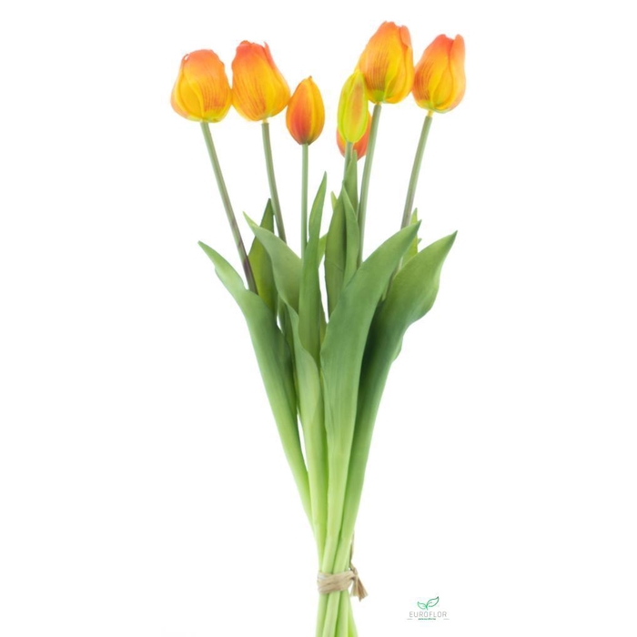 <h4>SILK FLOWERS - CLASSIC TULIP BUNDLE SALLY X7 ORANGE 47CM</h4>