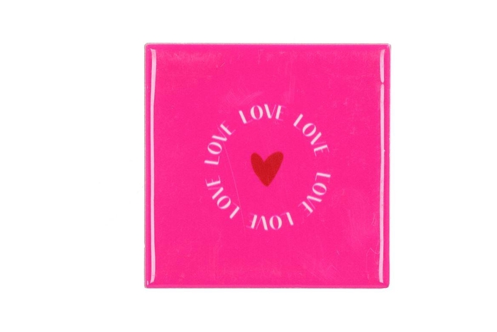 Tile Love Fuschia 10x10x1cm