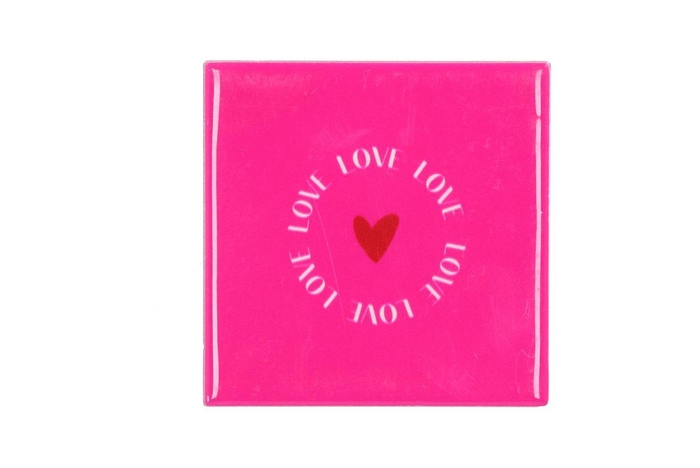 <h4>Tile Love Fuschia 10x10x1cm</h4>