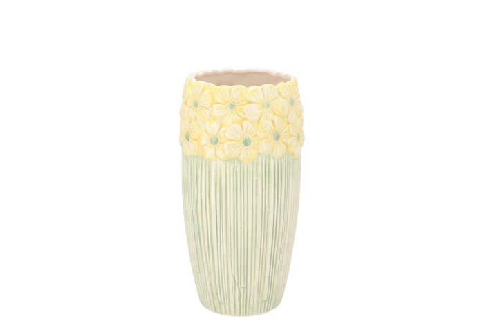 <h4>Jane Yellow Vase Long 11x11x21cm</h4>
