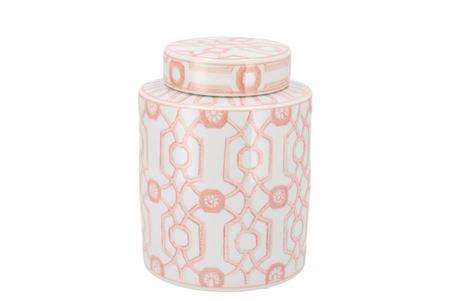 <h4>Hailey Pink Porcelain Jar Pattern 16x21cm</h4>