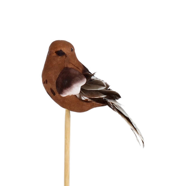 <h4>Pick Sparrow bird 5x12cm+50cm stick</h4>