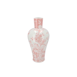 Hailey Pink Porcelain Vase Tube 21x44cm