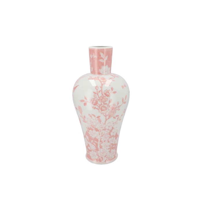<h4>Hailey Pink Porcelain Vase Tube 21x44cm</h4>