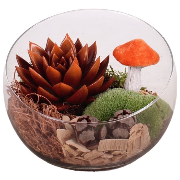 <h4>Autumn Arr. Indoor Glass Bowl Ø20cm 1PP</h4>