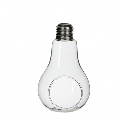 Glass vase light bulb+hole d07 13cm