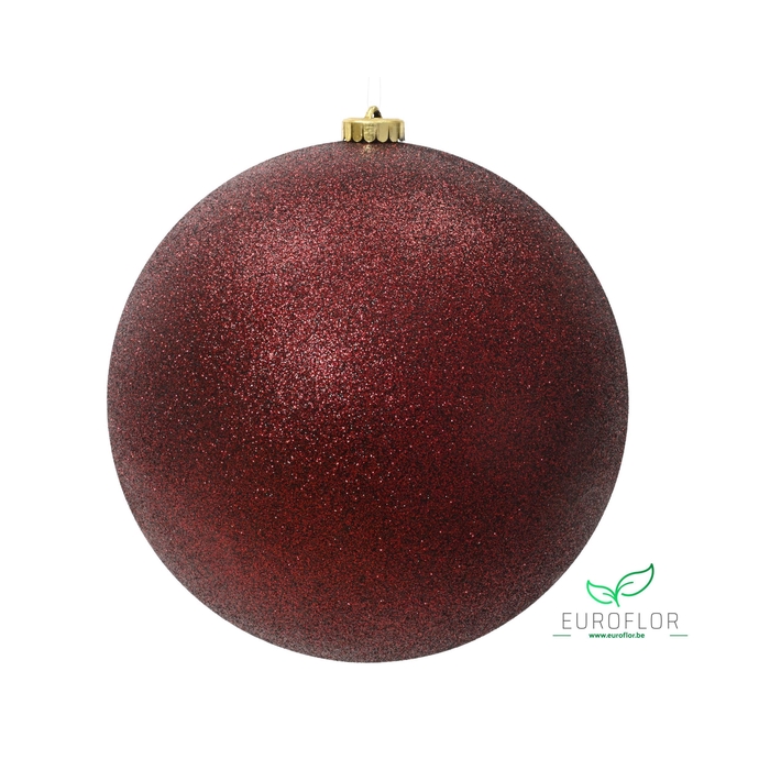 <h4>KERSTBAL PLASTIC 140MM OSSENBLOED 1PC</h4>