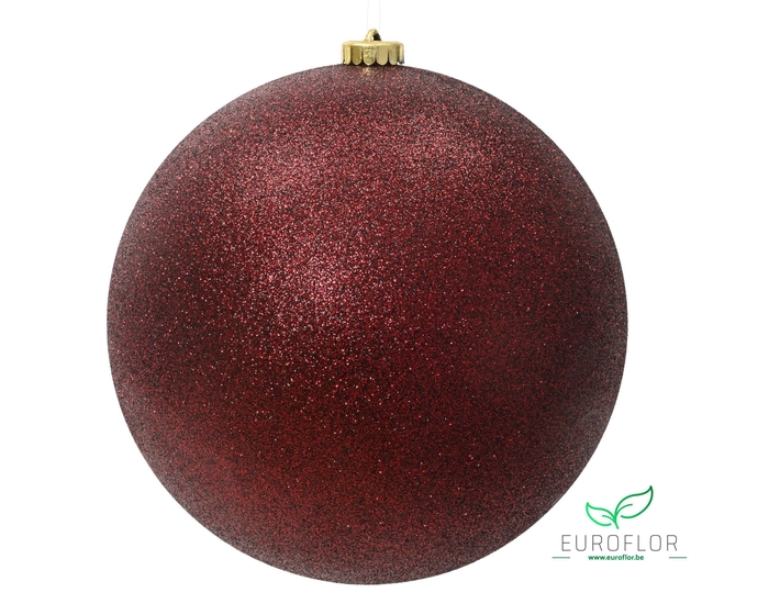 KERSTBAL PLASTIC 140MM OSSENBLOED 1PC