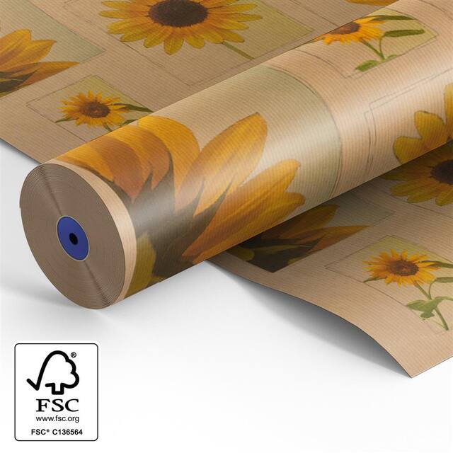 <h4>Papier rol 60cm br. kraft 40gr Sunflowers 500m.</h4>