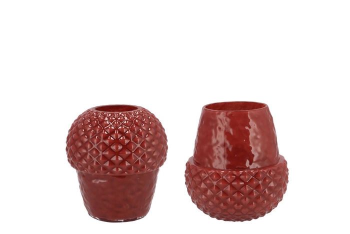 <h4>Lina Scottish Brown Vase Acorn 15x15x14cm</h4>