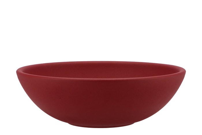 Vinci Red Velvet Bowl Low 25x8cm