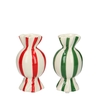 Kerst Keramiek Candy vaas x2 d6*11.5cm